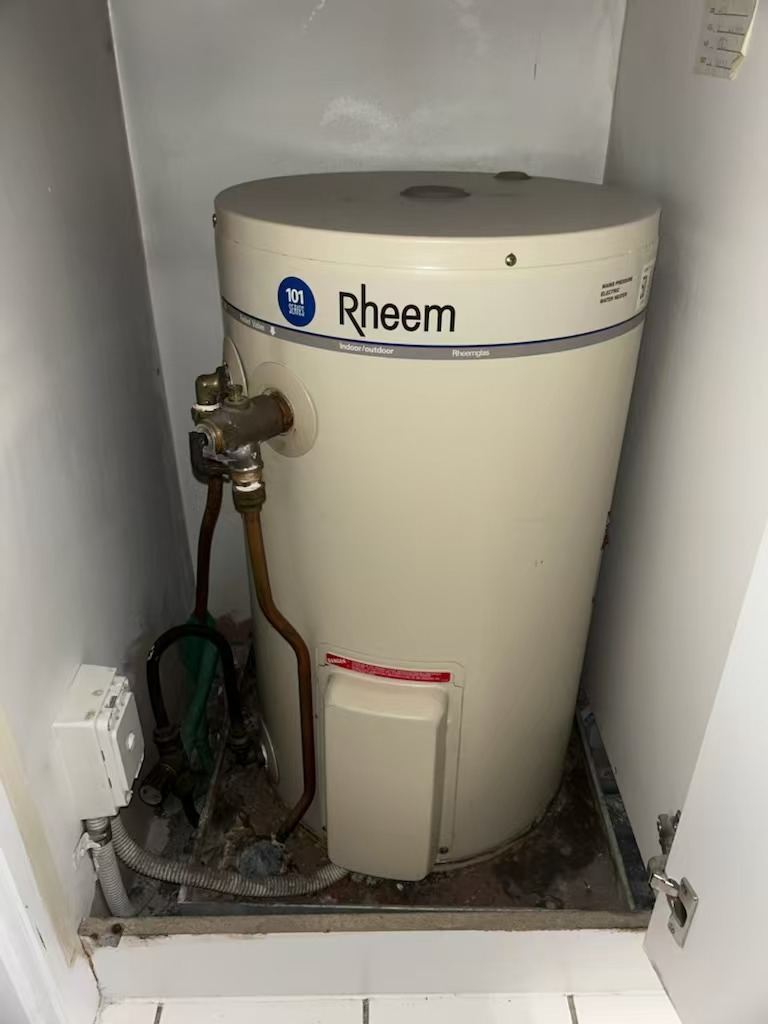 Hot-water system inspected for a valve repair